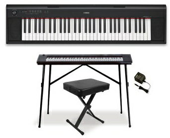 展示品 YAMAHA Piaggero NP12B 61鍵 電子キーボード Amazon | ヤマハ YAMAHA 電子キーボード piaggero ブラック NP