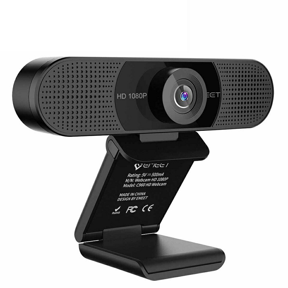 eMeet Webカメラ マイク内蔵 1080P 広角90° HD高画質 200万画素 C960