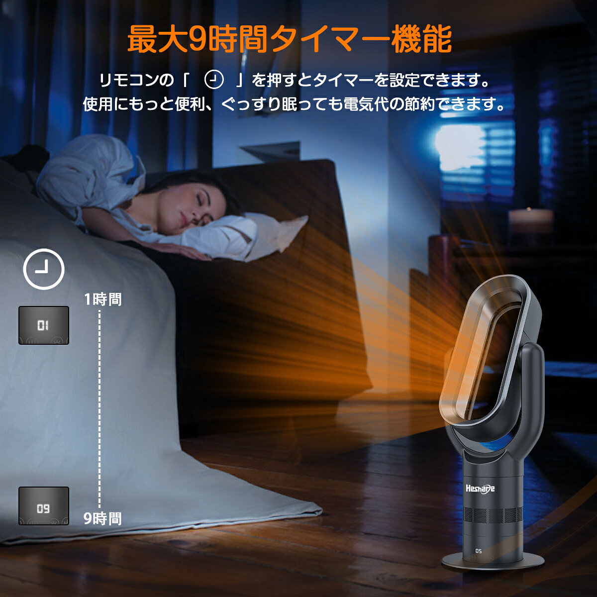 楽天市場】Heshare セラミックヒーター 羽なしタイプ 冷暖兼用 Q8-PRO