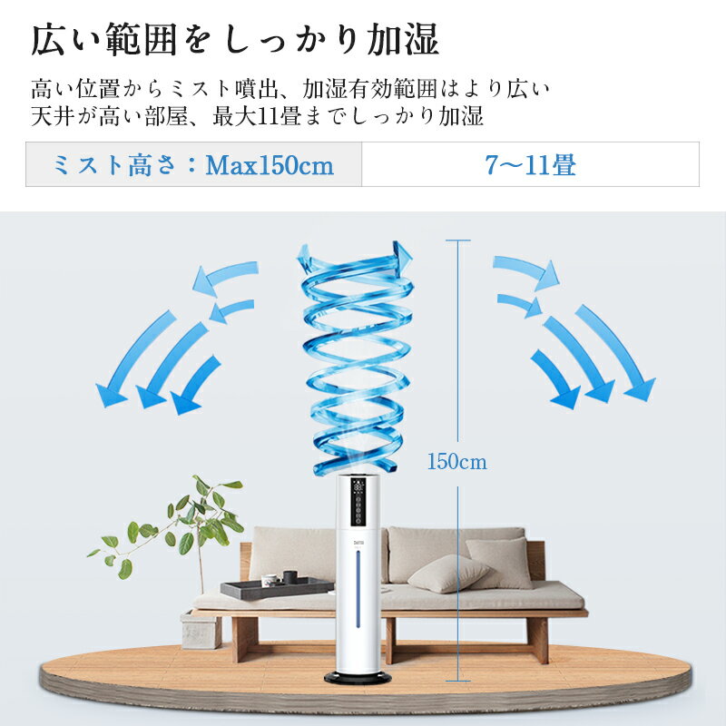 楽天市場】Delitoo 超音波加湿器 8L B1D083B | 価格比較 - 商品価格ナビ
