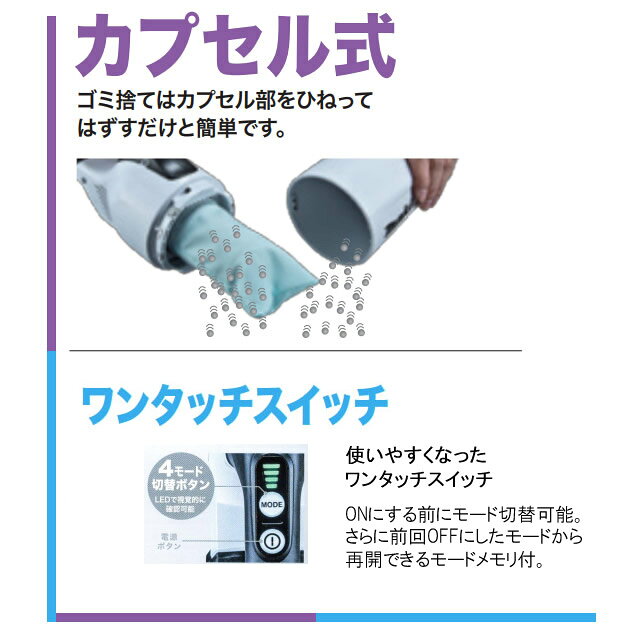 マキタ makita 充電式クリーナ CL001GZCW