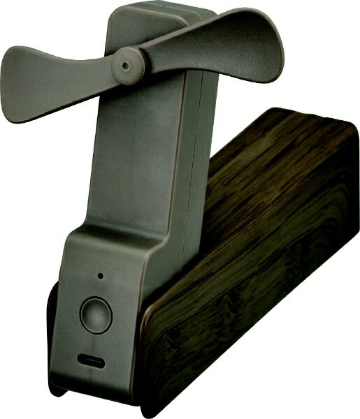 ドウシシャ DOSHISHA 携帯扇風機 扇子ファン 風量3段階 麻の葉 ピエリア FSW-96B-A