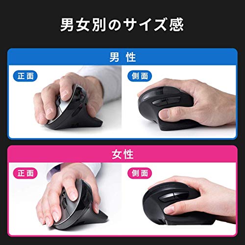 サンワダイレクト エルゴノミクスマウス 400-MA127BK