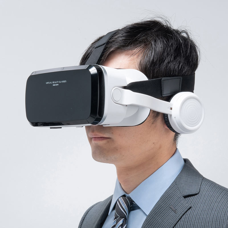 SANWA SUPPLY Bluetoothコントローラー内蔵VRゴーグル ヘッドホン付き MED-VRG6