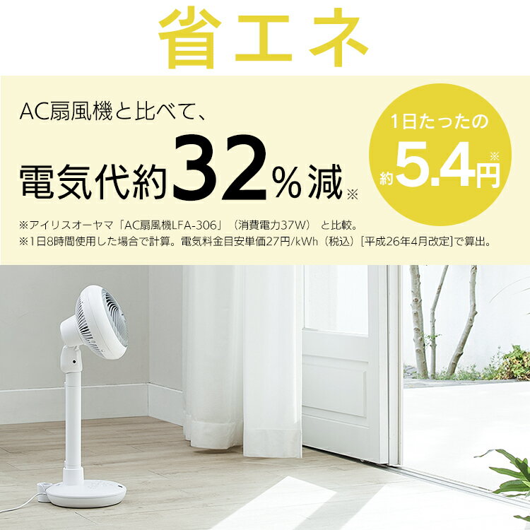 IRISOHYAMA アイリスオーヤマ コンパクトサーキュレーター扇風機 STF-DC15TC-W ホワイト