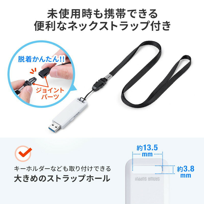 サンワサプライ USBメモリ スライド式 32GB ホワイト アクセスランプ 600-3USL32GW