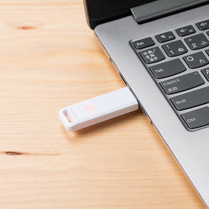 サンワサプライ USBメモリ スライド式 32GB ホワイト アクセスランプ 600-3USL32GW