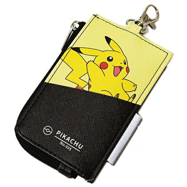 リール付き キーパスケース キーケース ポケモン ナナメ ピカチュウ ポケットモンスター クラックス 定期入れ ICカードケース 通勤 通学 小学生 中学生