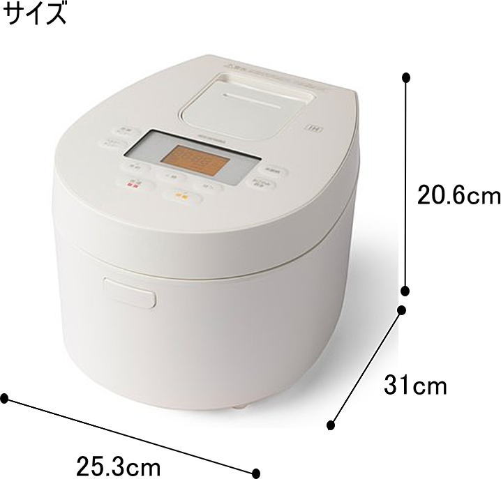 IRIS IHジャー炊飯器 5.5合炊き ホワイト RC-IL50-W