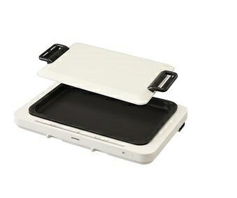 IRIS 左右温調ホットプレート 1枚プレート ホワイト WHP-021-W