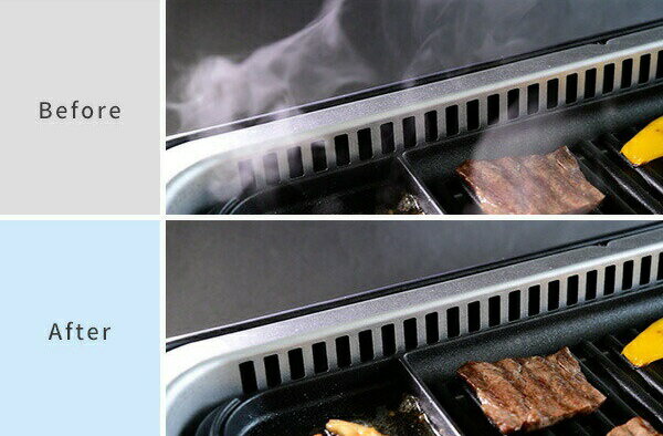 ヤマゼン　YAMAZEN NEHP-013TX 減煙焼き肉グリル 山善、3種のプレートが付属する「減煙焼き肉グリル XGRILL