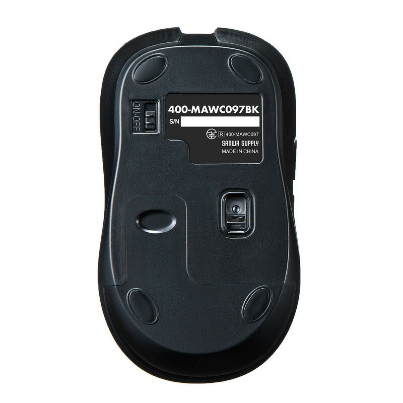 サンワサプライ Type-Cマウス ワイヤレスマウス ブラック 400-MAWC097BK