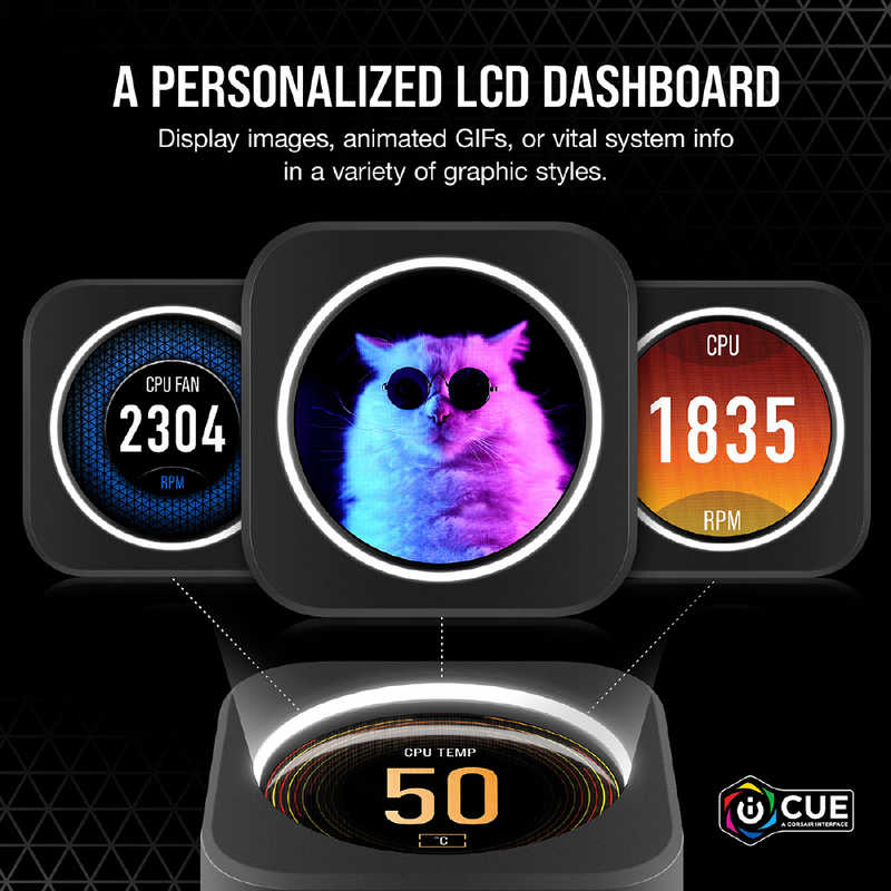 CORSAIR｜コルセア 水冷一体型CPUクーラー iCUE H100i ELITE LCD CW-9060061-WW