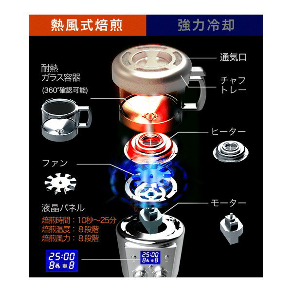 SOUYI JAPAN ソウイジャパン 生豆焙煎機 コーヒーメーカー SY-121N(1個)