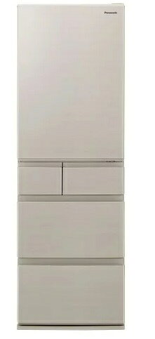 Panasonic 5ドア冷蔵庫 EXタイプ 406L 左開き グレインベージュ NR-E418EXL-N