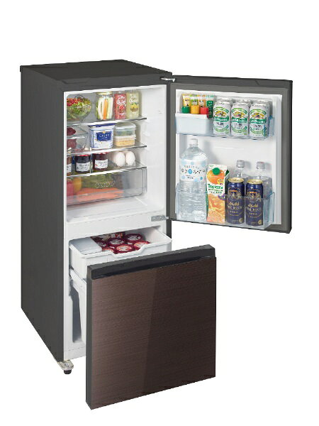 冷蔵庫 ダークブラウン HR-G13C-BR 冷蔵庫 ダークブラウン HR-G13C-BR [幅48.1cm /135L /2ドア /右開き