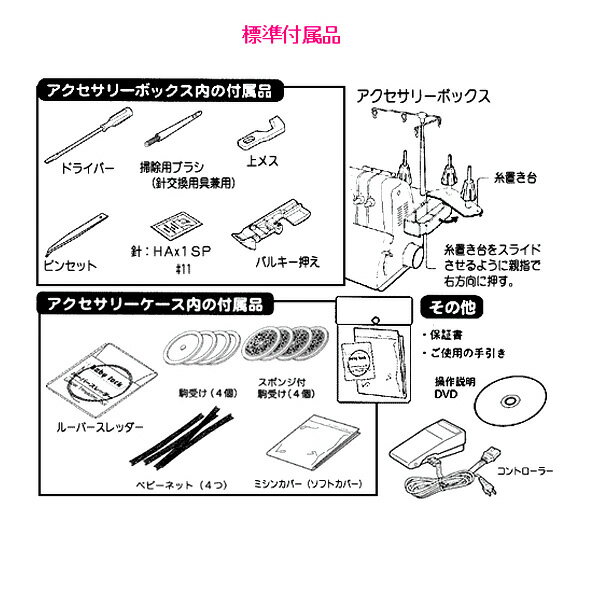 ベビーロック 糸ロックミシン 糸取物語 bl677exs