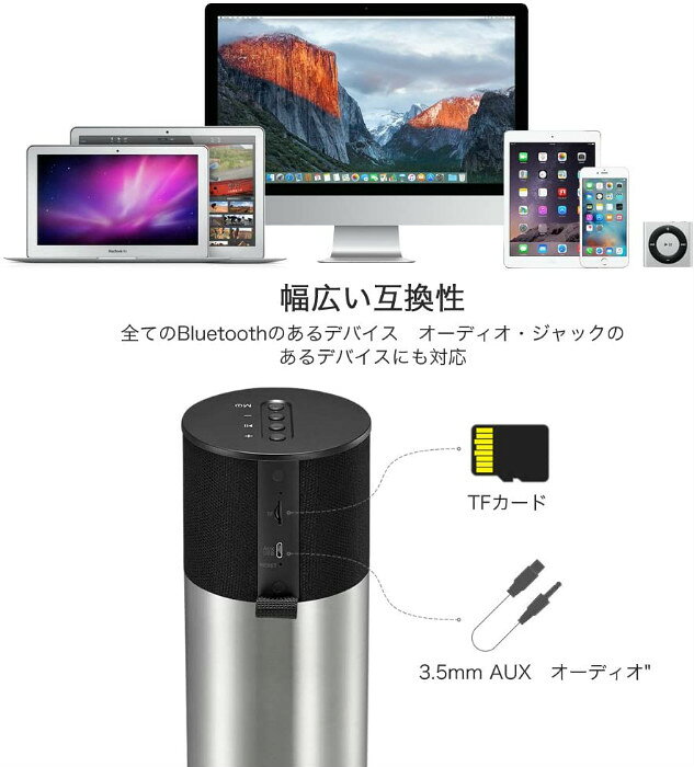 楽天市場】Abramtek Bluetooth4.2 ワイヤレススピーカー A60 グレー