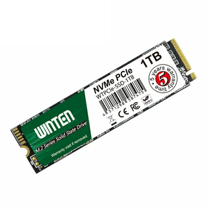 NVMe PCIe M.2 2280 3D NANDフラッシュ搭載 WTPCIe-SSD-1TB