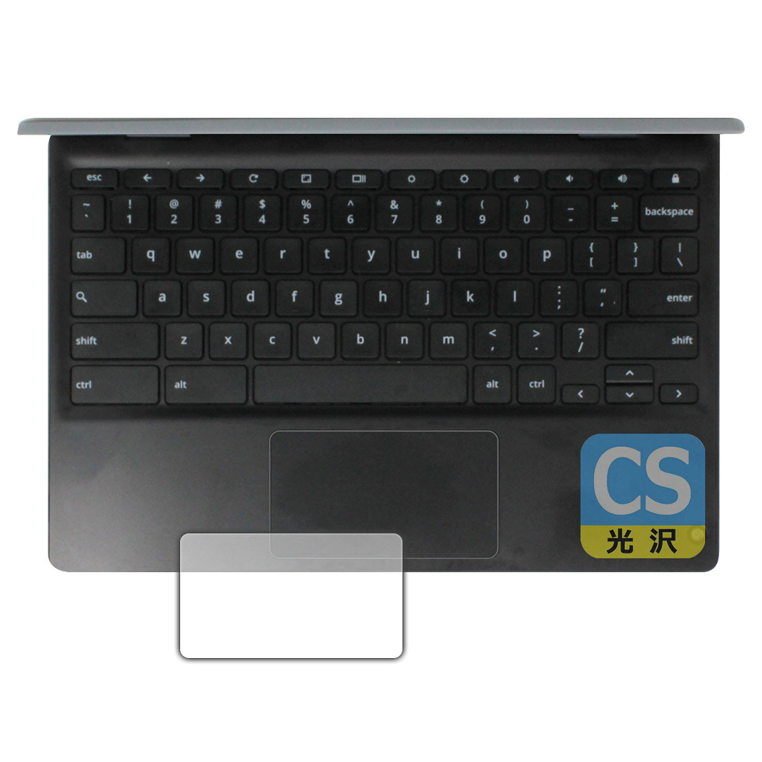 PDA工房 ASUS Chromebook Flip C214MA (C214MA-GA0029)対応 Crystal Shield 保護 フィルム  タッチパッド用  光沢 日本製 120PDA60238671
