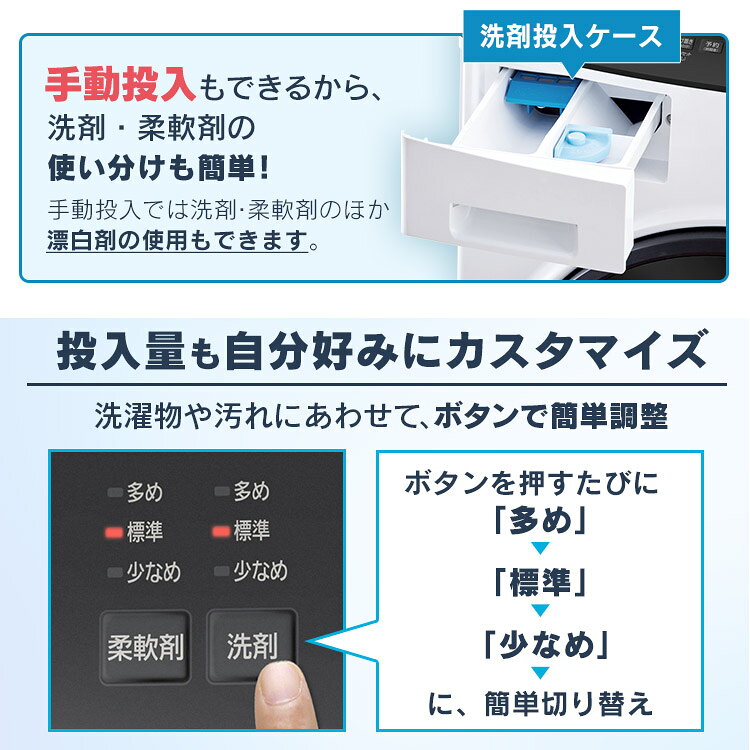 IRIS ドラム式洗濯乾燥機 HDK842Z-W
