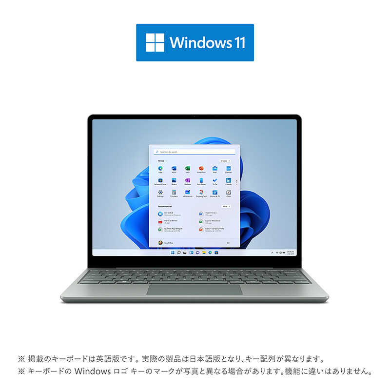 Microsoft｜マイクロソフト Surface Laptop Go 2 セージ intel Core i5 /メモリ：8GB /SSD：128GB 8QC-00032