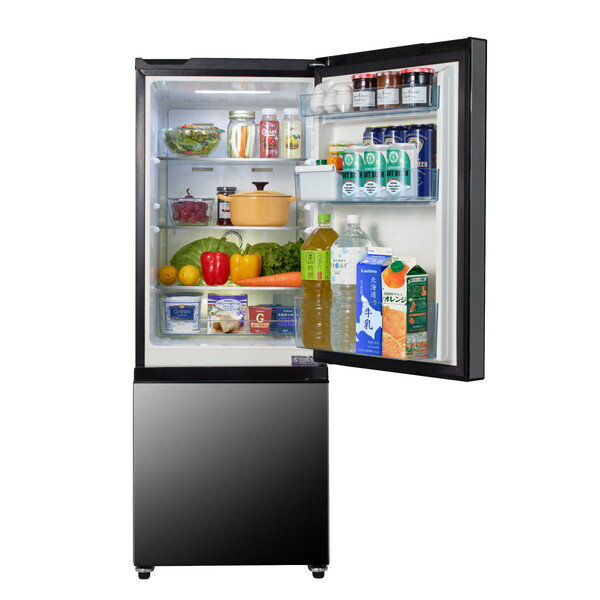 ハイセンス 冷凍冷蔵庫 162L ミラーブラック HR-G16AM