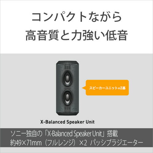 ソニー ワイヤレスポータブルスピーカー SRS-XE300 HC ライトグレー(1台)