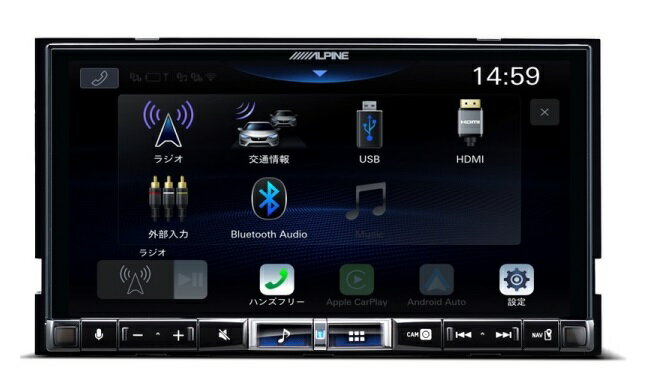 ALPINE アルパイン Alpine 7型ディスプレイオーディオ DA7Z AppleCarPlay AndroidAuto対応 2DIN Bluetooth/USB ブラック