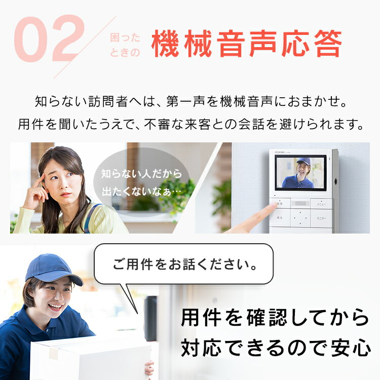 アイリスオーヤマ テレビドアホン TD-SM3010-WSH