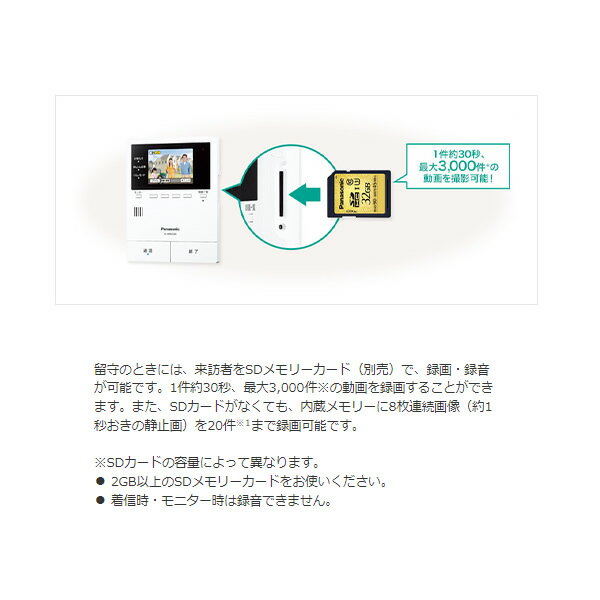 Panasonic どこでもドアホン VL-SWE310KLA