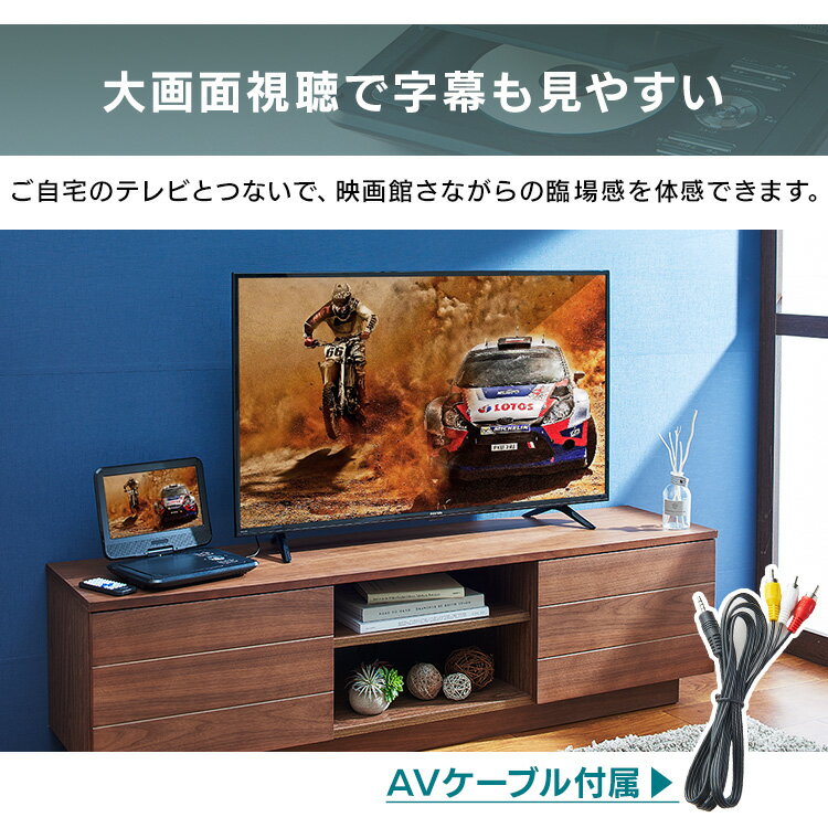 ワイルドカード 10.1インチ 液晶ポータブルDVDプレーヤー FV-P1013B