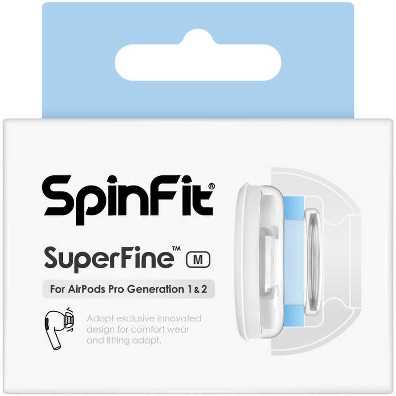 SpinFit SuperFine-M AirPods PRO用 イヤーピース＆アダプター M 1ペア
