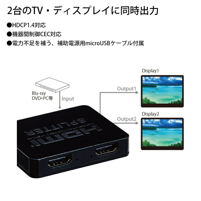 miwakura HDMIスプリッター MAV-HDSP1412