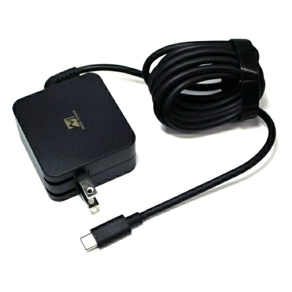 MASSPOWER AC⇔USB-C充電器 ノートパソコン・タブレットPC対応 65W 1.8m /USB Power Delivery対応 ブラック E065-1C200325FU SM00865DG E0651C200325FU_SM008