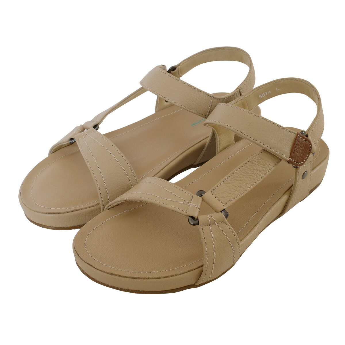 Pointer ストラップサンダル レディース ベージュ L(23.5cm-24.0cm) PO5514