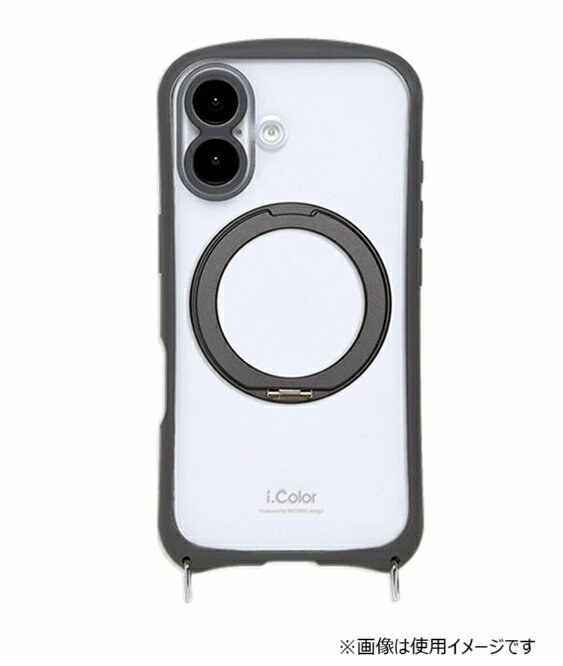 ナチュラルデザイン｜NATURAL design iPhone ハード i.Color＋ チャコール iP25-61-ICMG01