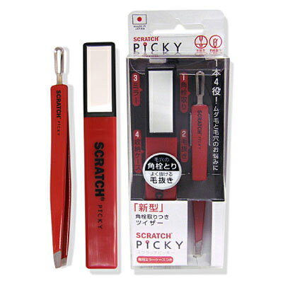 ビッキーさん用 楽天市場】素数 角栓取り付毛抜き スクラッチ ピッキー レッド(1本入