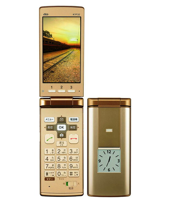 楽天市場】KDDI KYOCERA かんたんケータイ KYF32 ゴールド | 価格比較