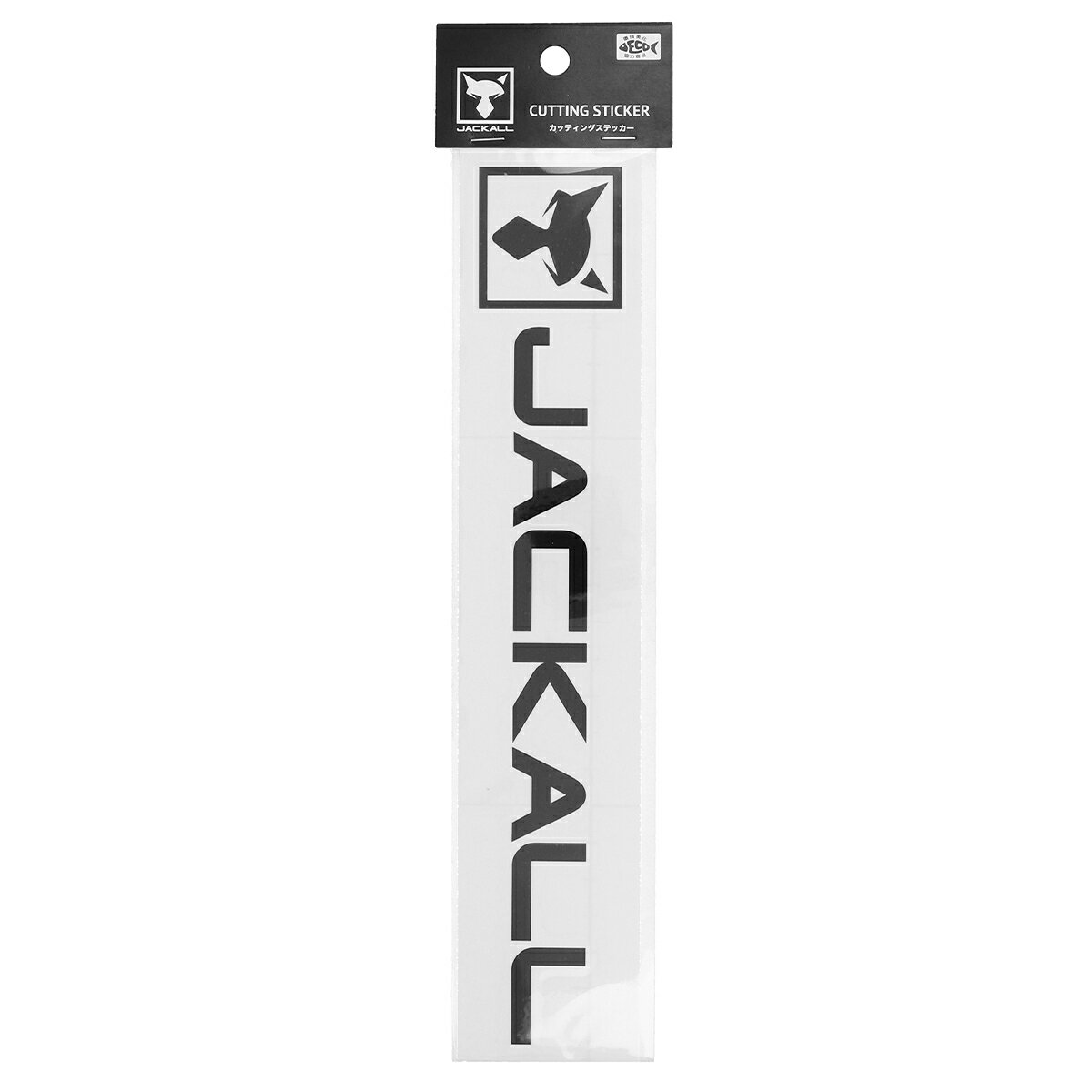 ジャッカル JACKALL JKカッティングステッカー 長方形 L ブラック