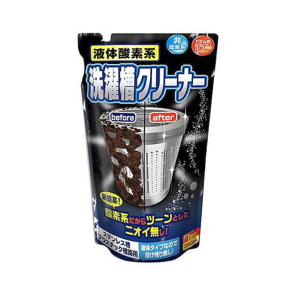 ロケット石鹸 液体酸素系洗たく槽クリーナー 液体酸素系洗たく槽クリーナー 390mL