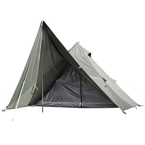 BUNDOK バンドック ソロ ティピー 1 TC BDK-75TC カーキ色 ワンポール テント 混紡綿 フルクローズ スカート巻き上げ式