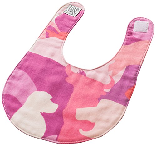 ikue ベビーガーゼスタイBaby Bib Animal camo Pink