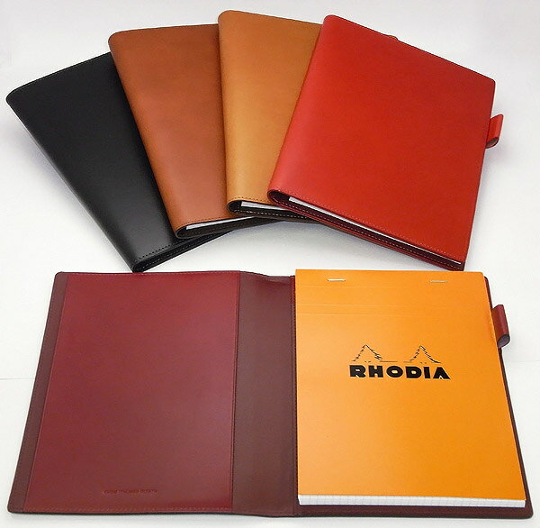 メモカバー 革 A5 スリップオン Rio&DNLシリーズ ワイン RHODIA メモカバー No.16 A5 サイズ対応 IOL-1207WN