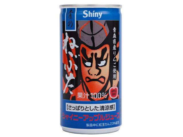 楽天市場】青森県りんごジュース シャイニー 青のねぶた 缶 190g