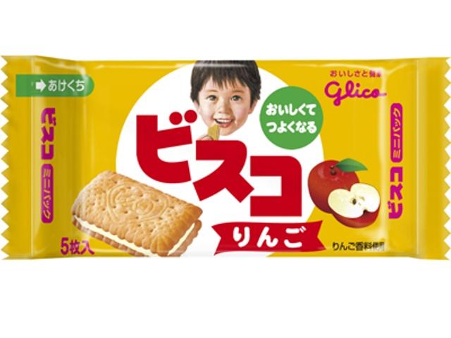 楽天市場】江崎グリコ グリコ ビスコ ミニパック りんご 5枚 | 価格