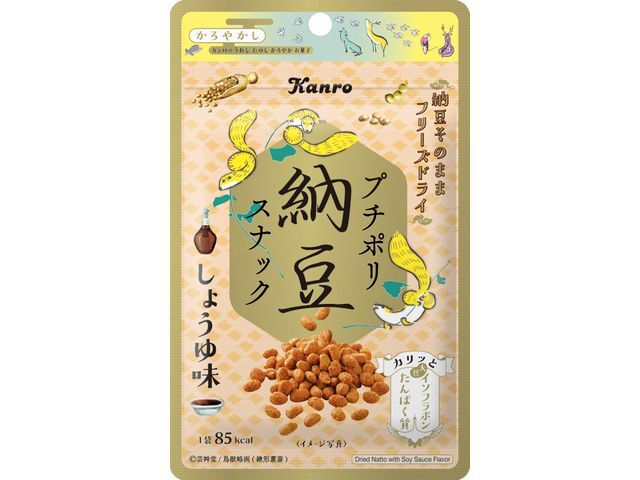 カンロ プチポリ納豆スナック しょうゆ味 18g