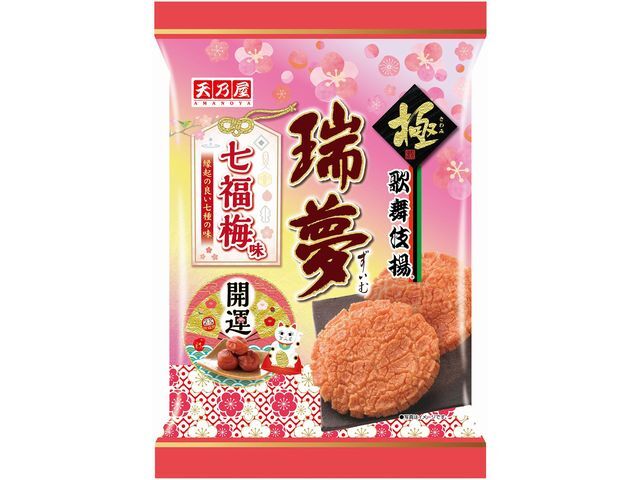 楽天市場】天乃屋 天乃屋 歌舞伎揚 瑞夢七福 梅味 6枚 | 価格比較