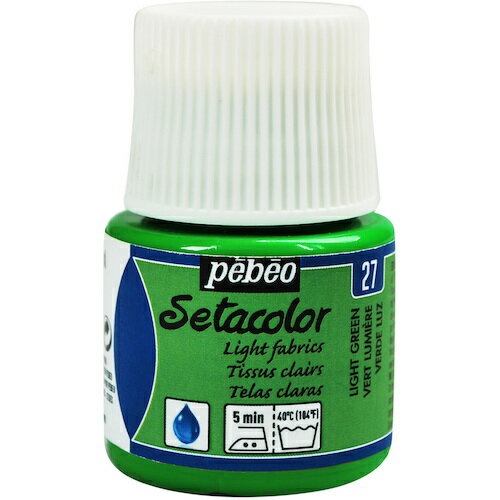 ペベオ 329027 布用水性アクリル絵具セタカラー透明色 45ml ライトグリーン