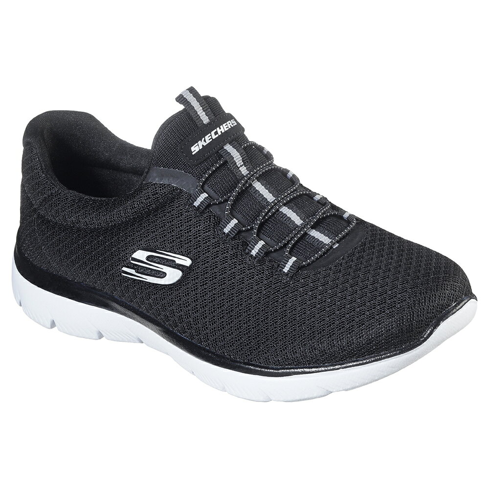 SKECHERS スケッチャーズ SUMMITS シューズ スリップオンスニーカー メンズ/レディース バンジーレース 25.5cm BKW BLACK/WHITE SKJ-12980-BKW